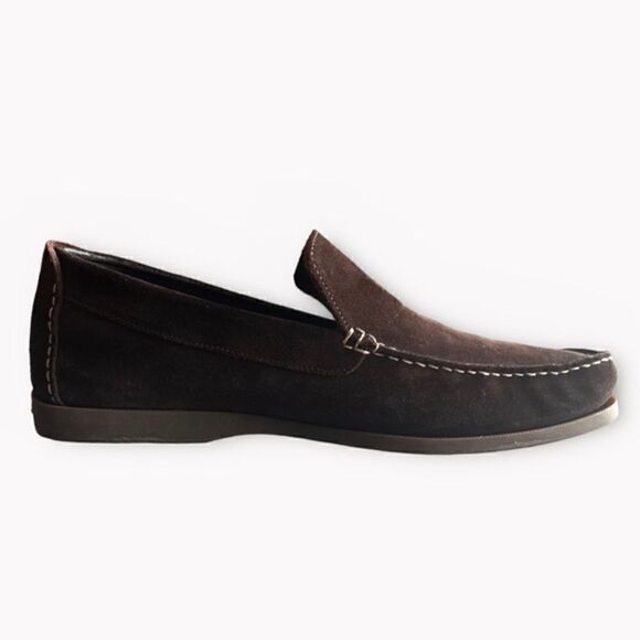 Bally Mens Brown Suede Loafers - Picture 1 of 5